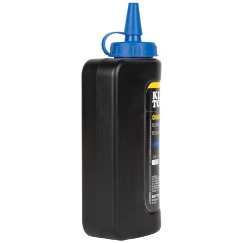 Klein Tools CHLK14B Marking Chalk Refill, High-Visibility Blue, 14-Ounce Squeeze Bottle, Water and Fade Resistant Chalk - color: Blue, style: Cartridge Refill