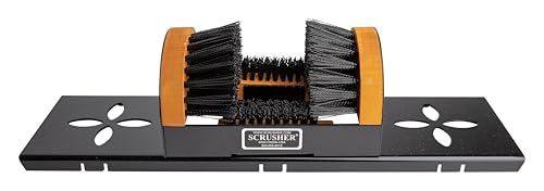 Original Scrusher with Portable Base No Mounting Outdoor Shoe Scraper Brush | American Made Heavy Duty Weather Resistant Steel Frame for Year Round Use with Durable Long Lasting Boot Brushes - style: Original with Base