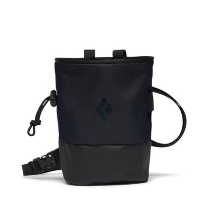 BLACK DIAMOND Mojo Zip Rock Climbing Chalk Bag, Adjustable Belt, Zip Pocket - color: Carbon, size: Medium-Large