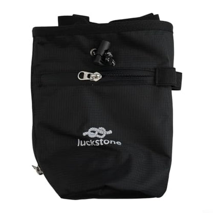 Climbing Chalk Bag with Anti-Leak Drawstring 420D Oxford Magnesium Powder Pouch for Rock Climbing Bouldering Weightlifting Gymnastics Adjustable Belt Two Pockets Fits Large Hands 13x19cm - size: Black