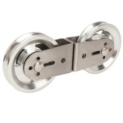 Cable Pulley System, Two Way Pulley Block, Stainless Steel Silent Bearing, Suitable for pulldown attachments on Home Fitness Equipment. - size: Aluminium