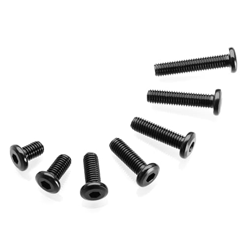 Mywish M10 x 40mm 20Pcs Flat Head Hex Socket Cap Screws Bolts, 304 Stainless Steel Furniture Bolts Full Thread & Hex Spanner, Black Oxide - color: Black-M10, size: 40mm