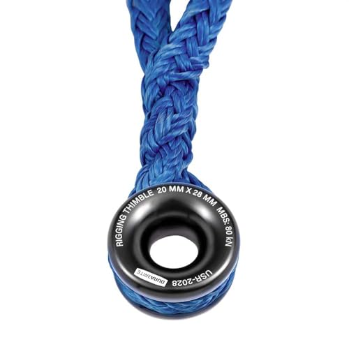Pelican Rope Arborist Sling, USA Made 5/8" Adjustable Rigging Block Sling with Aluminum Ring - Single-Head, 14,800 LBS MBS / 1,480 LBS WLL, 12 Strand Blue Polyester, Tree Climbing Gear, 10 FT - style: Single-Head | 5/8" - 10 FT