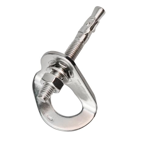 35kN UIAA Certified Heavy Duty Stainless Steel M12 Climbing Bolt Hanger, 5pc Silver - color: Bolt Hanger-5pc, size: 12mm