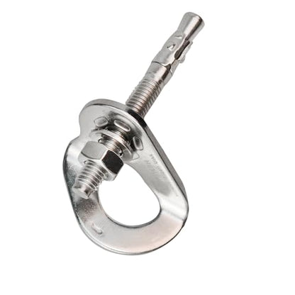 35kN UIAA Certified Heavy Duty Stainless Steel M12 Climbing Bolt Hanger, 5pc Silver - color: Bolt Hanger-5pc, size: 12mm