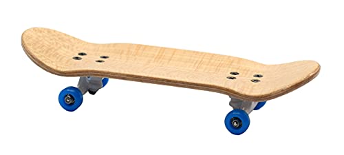 Teak Tuning Complete Fingerboard Waves Edition - Premium, Heat Transfer Graphic - Pro Shape & Size - Bearing Wheels, Pro Trucks, 61A Pro Duro Bushings - 34mm x 97mm Deck - color: Blue,white