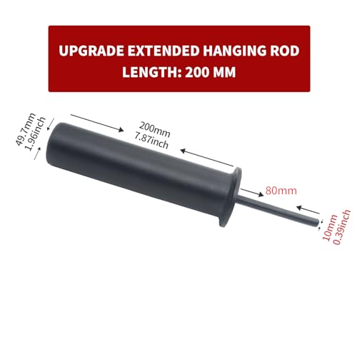 AHTAPFON Weight Stack Pin with 1 x Spring Collar,Weight Extender Pin,Fits Add 2" Weight Plates for Cable Machine,Fitness Equipment for Home Gym - size: 10×80mm-200mm-Rod
