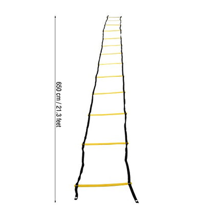 RiToEasysports Speed Training Agility Ladder PP and Nylon Speed Ladder 7 10 13 Rung Foldable Setup Footwork Coordination Training for Soccer Football Basketball Athletes - size: 7 meters 13 yuan