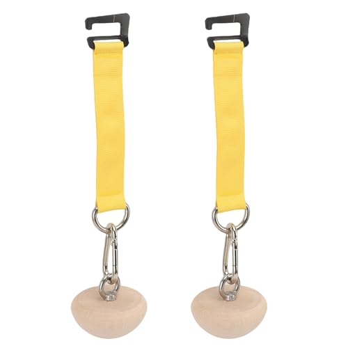 RiToEasysports Climbing Pull Up Balls Rock Climbing Grips Strength Training Tools 3.74in Diameter with Premium Beech Wood Iron Nylon for Upper Body Workout Hand Finger Strength