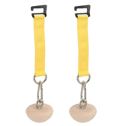 RiToEasysports Pull Up Balls, 3.74in Upper Half Sphere Hold Grips with Beech Wood Iron Imitation Nylon, for Rock Climbing Strength Training Grip