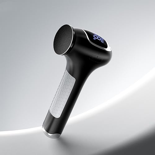 L'UGX Electric Callus Remover for Feet –Powerful 8N·cm Torque Professional Pedicure Foot File, 3-Speed Settings, LCD Display, 60pcs Sandpaper Discs, Type-C Rechargeable, Ergonomic Handle - color: Black - Electric Remover