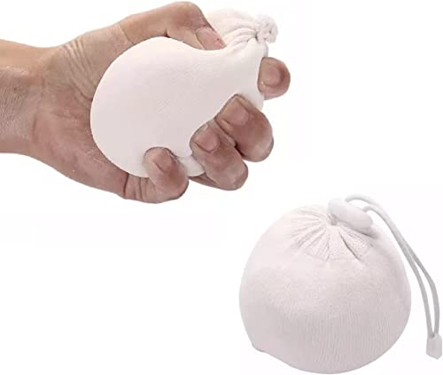2 Bags Strong Refillable Chalk Ball, Each Ball has 65 g (2.3 oz) Capacity, Fine Soft for Athletic Chalk Ball Comes Full Good for Rock Climbing, Gym Workouts