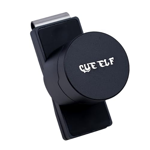 CUEELF Magnetic Pool Chalk Holder, Portable Aluminum Alloy Billiard Chalk Box with Belt Clip & Built-in Hex Wrench, for Most Billiard Chalk (Regular/Square/Round), Snooker & Carom Accessories - color: Black, size: Round