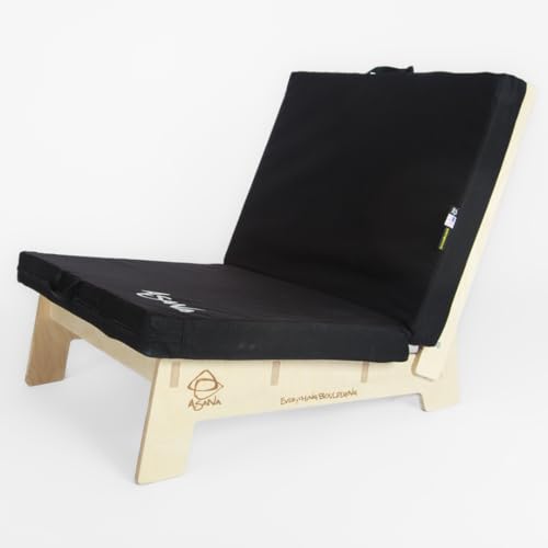 Asana Crash Pad Couch - Dual Density Foam Bouldering Pad & Birch Wood Frame - Ideal for Climbing Facilities, Van Life, Home Woodies - Chair Frame & Mat Made in The USA - style: Frame + Pad