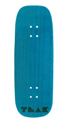 Teak Tuning Prolific Wooden Fingerboard Deck, 33.5mm x 96mm Boxy Shape - Teak Teal - 5 Ply with Custom Color Matching Mid Ply - Includes Prolific Foam Tape