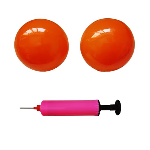 Yoga Massage Ball Smooth Ball – 4 inches Adjustable Firmness Massage Roller Method Balls for Back, Neck & Floor Therapy – Gentle Deep Muscle Relief for Sensitive Soft Tissue (Orange) - color: Orange
