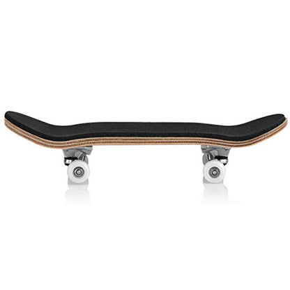 Tyenaza Finger Skateboard Wooden Fingerboard Toy Professional Stents Fingers Skate Set Novelty Children (White) - color: White