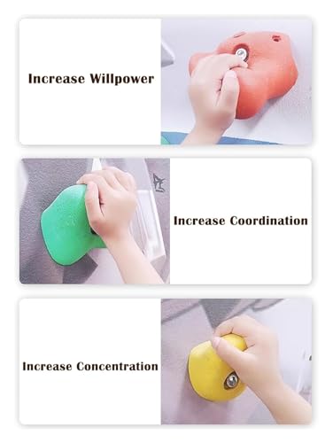 Climbing Kit,Climbing Holds, Resin Rock Climbing,Include Mounting Hardware - Easiest to Hang at Any Angle, Climbing Gym Playground(10 Pack - Wall Installation) - color: 10 Pack - Wall Installation