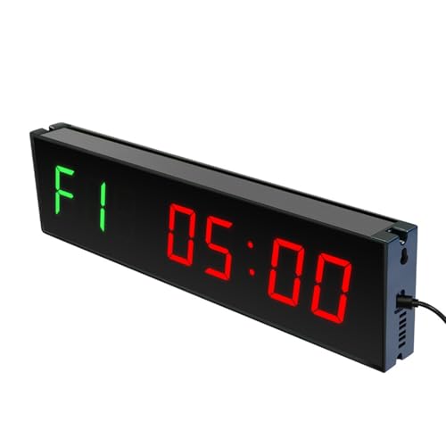 12" Digital Wall Alarm Clock Timer for Interval Workout with Countdown/Up Stopwatch, Gym Interval Timer, Tabata EMOM Remote Control for Home Gym Boxing MMA Fitness - color: Gym Timer - 01