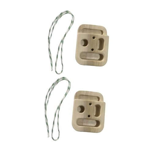 kowaku Wooden Climbing Hangboard Set of 2 with Rope, 4.33 x 5.71 in Fingerboard for Grip and Forearm Training at Home