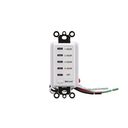 Southwire Woods In-Wall 8-Hour Digital Countdown Timer - Automatic Shut-Off Timer - Energy-Efficient Wall-Mounted Timer - Durable Digital Timer - Easy-Installation Indoor Timer - size: 8-Hour