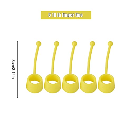 Elastic Silicone Finger Strengthener, 5 Hand Exerciser, Recovery Physical Equipment Workout Extension, Hand Grip Trainer Strength Stretching Rehabilitation - size: 10 lbs 5 finger cots