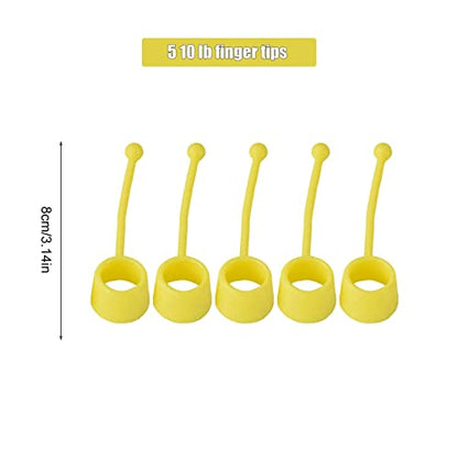 Elastic Silicone Finger Strengthener, 5 Hand Exerciser, Recovery Physical Equipment Workout Extension, Hand Grip Trainer Strength Stretching Rehabilitation - size: 10 lbs 5 finger cots