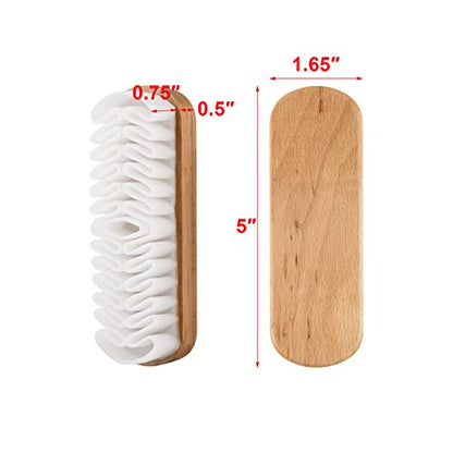 Cosmos Set of 2 Shoe Brush Cleaner Kit, Suede & Leather Polish Brush Set, Crepe Brush Eraser & Stain Remover for Cleaning Polishing Suede, Boots, Shoes & Handbag