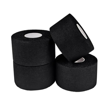 Athletic Tape Athletic & Medical Trainers & First Aid Tape for Injuries Wrist Ankle Finger Tape Easy to Tear & No Sticky Residue (White) (BK1.5in*10yd*4rolls) - size: BK1.5in*10yd*4rolls