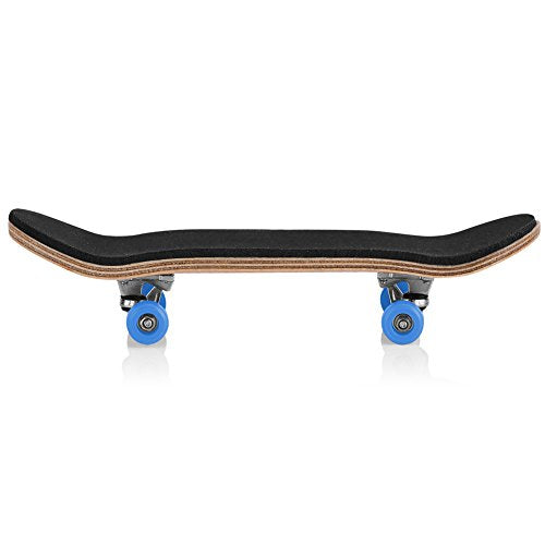fuwinkr Complete Fingerboard, Maple Wood Mini Fingerboard with Upgraded Components, Reduce Pressure, Gifts for Kids, 3.78 x 1.1 inch (Dark Blue)