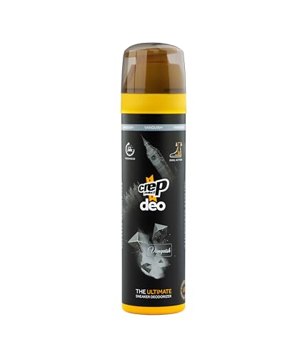 Crep Protect Shoe Deodorizer Spray - Foot & Shoe Odor Eliminator for Smelly Shoes, Sneakers, Boots, Suede & Nubuck - 24-Hour Freshness, Refreshing Scent (Vanquish, 5.07oz)