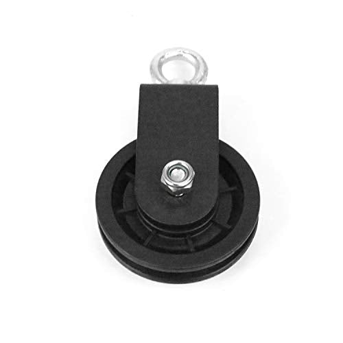 LFJ 3.54 in/90 mm Cable Pulley 360 Degree Rotation Traction Wheel for LAT Pulley System DIY Attachment Lifting Blocks,hoists,Ladder Lift, Gym Equipment, DIY Home Projects, Clothesline, Shop Lifts (1)