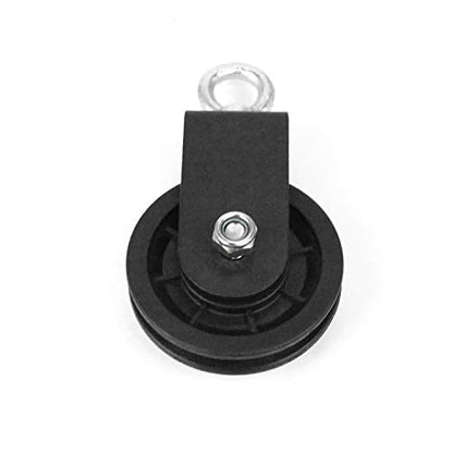 LFJ 3.54 in/90 mm Cable Pulley 360 Degree Rotation Traction Wheel for LAT Pulley System DIY Attachment Lifting Blocks,hoists,Ladder Lift, Gym Equipment, DIY Home Projects, Clothesline, Shop Lifts (1)