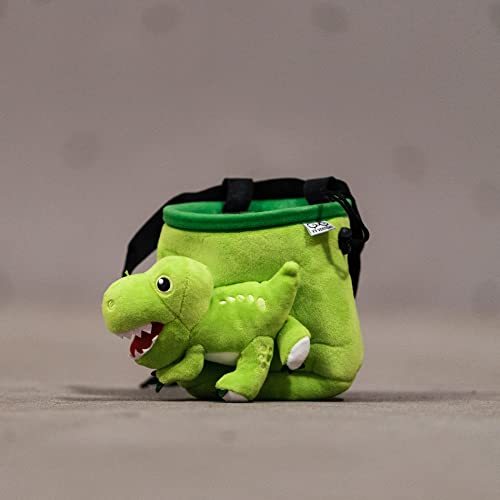 YY Vertical Trex Rock Climbing Chalk Bag, Perfect for Both Adults and Kids, Chalk Bag for Bouldering, Cute chalkbag for Mountain Lovers, Chalk Pouch