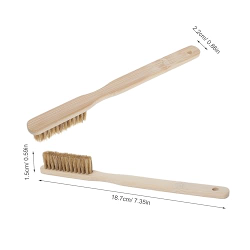 Rock Climbing Chalk Brush with Ergonomic Wood Handle and Natural Bristles for Removing Chalk and Dirt, Sturdy Beige Cleaning Brush for Indoor and Outdoor Climbing in Humid