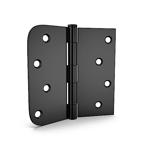 18 Pack goldenwarm 4in Black Door Hinges Interior Door Hinges Black Matte 4 x 4 Inch with Square & Round Corners, Iron Material - color: Matte Black, size: 18 Pack