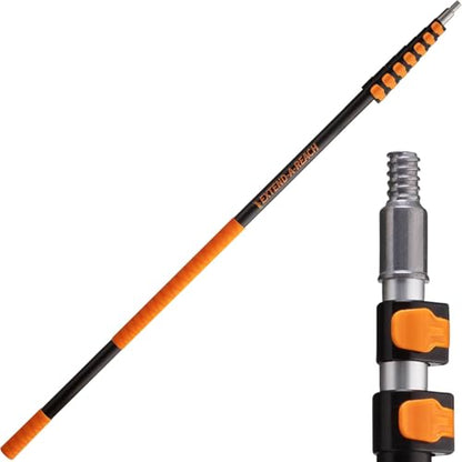 5-30 ft Long Telescopic Extension Pole // Multi-Purpose Extended Pole with Universal Twist-on Metal Tip // Lightweight and Sturdy // Best Telescoping Tool for Painting, Dusting and Window Cleaning - size: 30 Feet