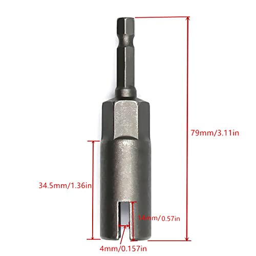 Deep Power Wing Nut Driver for Panel Nuts Screws Eye,2PCS | 1/4 Inch Hex Shank Slot Wing Nut, Drill Bit Socket Wrenches Tool for Q-Hanger C Hook Bolt