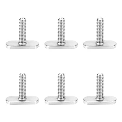 T Bolts for Kayak Track/Rail, Kayak Track Mount Accessories Screws 1 Inch Long, Nuts 1/2 Inch Wide, Kayak Hardware T-Slot Bolts 6 Pack - size: 1 Inch