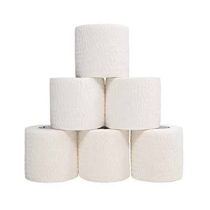 Weightlifting Tape, Stretch Sports Tape for Wrist and Hand Use, 6 Rolls, White - color: White
