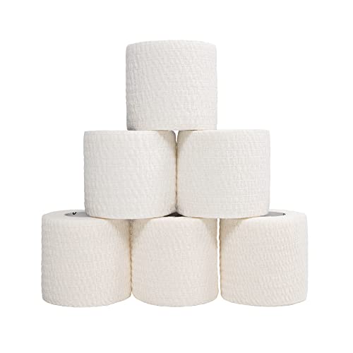 Weightlifting Tape, Stretch Sports Tape for Wrist and Hand Use, 6 Rolls, White - color: White