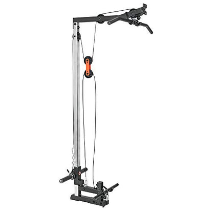 Sunny Health & Fitness Power Zone Strength Rack Power Cage - 1000 LB Weight Capacity, Spotter Bar, Angled Pull-Up Bar, J-Hooks, Resistance Band Pins, Optional LAT Pull Down - style: Lat Pull Down Attachment
