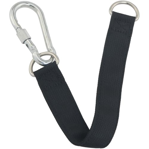Single Bar Connecting Strap 23cm with Hooks Heavy Duty Multi Functional Extension Belt Indoor Outdoor Swing Accessories Sandbag Rack Home Fitness Training Weight Bag Hanger