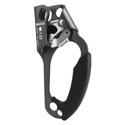 NewDoar UIAA & CE Certified Hand Ascender Rock Climbing Tree Arborist Rappelling Gear Equipment Rope Clamp for 8~13MM Rope - color: Grey-Right