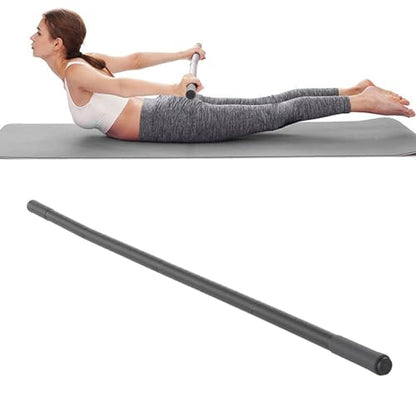 Multifunctional Yoga Stick, Steel Bar with Non Slip Silicone Handles for Stretching and Balance Workouts, Shoulder Mobility Enhancement and Posture Holding for Yoga and Fitness