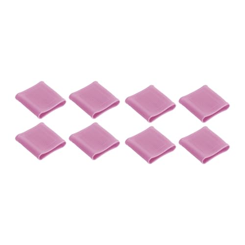 Almencla 8 Pieces Silicone Finger Sleeves Non Slip Soft Finger Covers Reusable Finger Protectors Thumb Brace Support Anti Slip Finger Cot Suitable for Gym, Pink S - color: Pink S