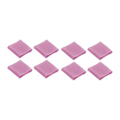 Almencla 8 Pieces Silicone Finger Sleeves Non Slip Soft Finger Covers Reusable Finger Protectors Thumb Brace Support Anti Slip Finger Cot Suitable for Gym, Pink S - color: Pink S