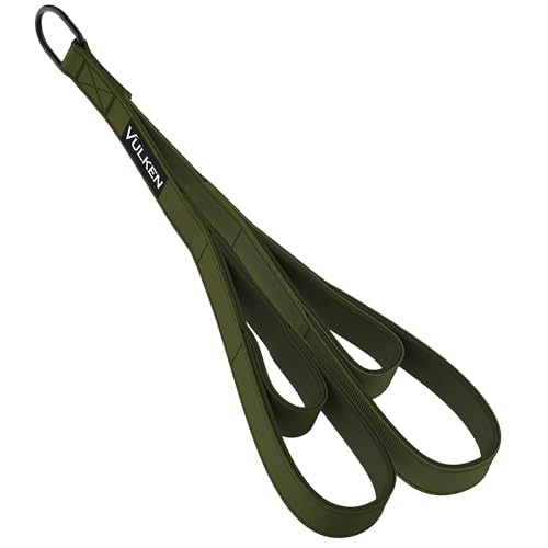 Vulken Tricep Rope Cable Attachment. 28.7 Inch & 22 Inch Two Lengths Built in One Pull Down Rope - color: Green