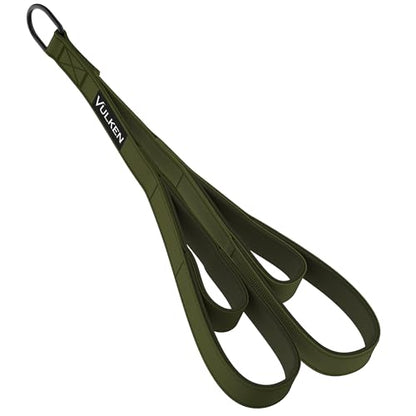 Vulken Tricep Rope Cable Attachment. 28.7 Inch & 22 Inch Two Lengths Built in One Pull Down Rope - color: Green