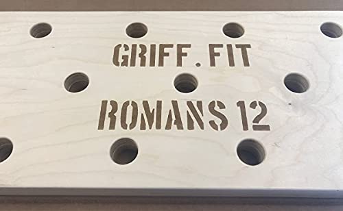 12"x48" Climbing Pegboard. Custom Engraving Options! Includes 18" mounting Brackets for Wall Studs.